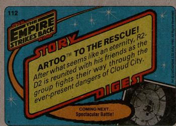 1980 Topps Star Wars: The Empire Strikes Back #112 Artoo to the Rescue! Back