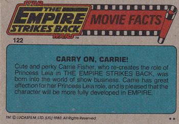 1980 Topps Star Wars: The Empire Strikes Back #122 Darth Vader Back