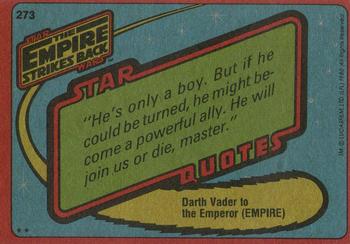 1980 Topps Star Wars: The Empire Strikes Back #273 Probot Back