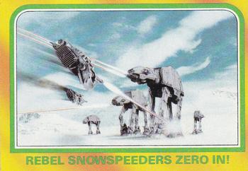 1980 Topps Star Wars: The Empire Strikes Back #327 Rebel Snowspeeders Zero In! Front