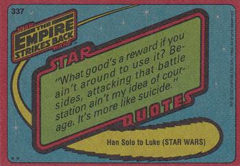 1980 Topps Star Wars: The Empire Strikes Back #337 Beauty of Bespin Back