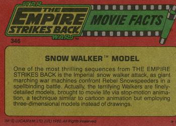 1980 Topps Star Wars: The Empire Strikes Back #346 Snow Walker Model Back