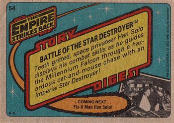 1980 Topps Star Wars: The Empire Strikes Back #54 Battle of the Star Destroyer Back