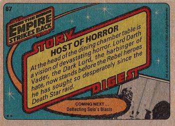 1980 Topps Star Wars: The Empire Strikes Back #87 Host of Horror Back