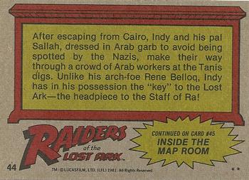 1981 Topps Raiders of the Lost Ark #44 Indy And Sallah...In Disguise! Back