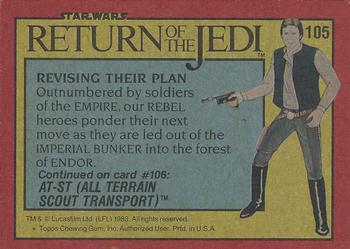 1983 Topps Star Wars: Return of the Jedi #105 Revising Their Plan Back