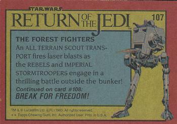 1983 Topps Star Wars: Return of the Jedi #107 The Forest Fighters Back