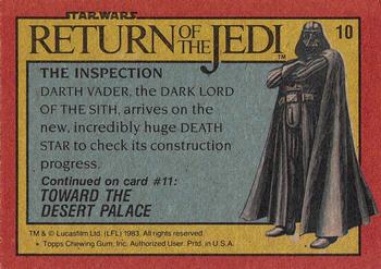1983 Topps Star Wars: Return of the Jedi #10 The Inspection Back