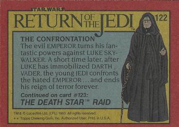 1983 Topps Star Wars: Return of the Jedi #122 The Confrontation Back