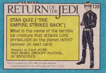 1983 Topps Star Wars: Return of the Jedi #139 The Emperor's Arrival Back