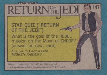1983 Topps Star Wars: Return of the Jedi #147 Boba Fett Attacks! Back