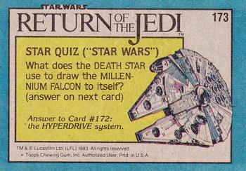1983 Topps Star Wars: Return of the Jedi #173 Escorted to the Ewok Village Back