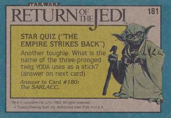 1983 Topps Star Wars: Return of the Jedi #181 Awaiting His Majesty Back