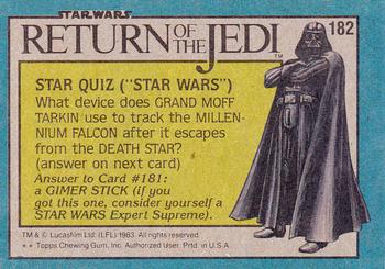 1983 Topps Star Wars: Return of the Jedi #182 A Mother Ewok and Child Back