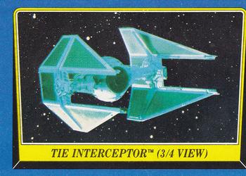 1983 Topps Star Wars: Return of the Jedi #214 TIE Interceptor (3/4 View) Front