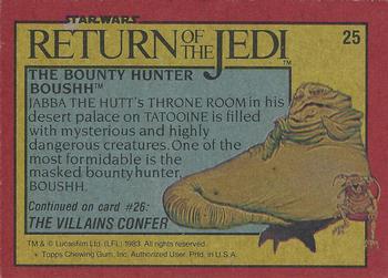 1983 Topps Star Wars: Return of the Jedi #25 The Bounty Hunter Boushh Back