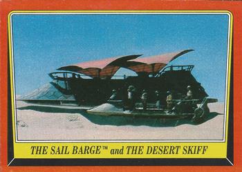 1983 Topps Star Wars: Return of the Jedi #38 The Sail Barge and the Desert Skiff Front