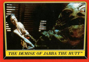 1983 Topps Star Wars: Return of the Jedi #46 The Demise of Jabba the Hutt Front