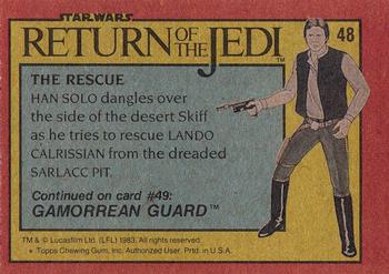 1983 Topps Star Wars: Return of the Jedi #48 The Rescue Back