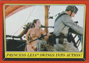 1983 Topps Star Wars: Return of the Jedi #52 Princess Leia Swings Into Action! Front