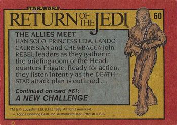 1983 Topps Star Wars: Return of the Jedi #60 The Allies Meet Back