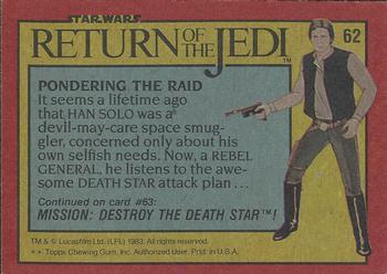 1983 Topps Star Wars: Return of the Jedi #62 Pondering the Raid Back