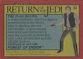 1983 Topps Star Wars: Return of the Jedi #67 The Plan Begins Back