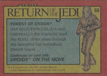 1983 Topps Star Wars: Return of the Jedi #68 Forest of Endor Back