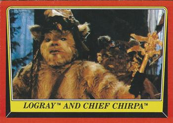 1983 Topps Star Wars: Return of the Jedi #85 Logray and Chief Chirpa Front