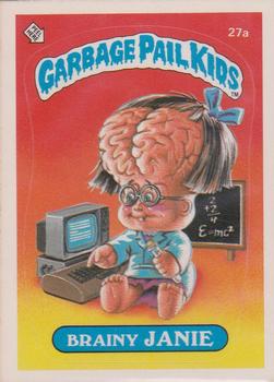 1985 Topps Garbage Pail Kids Series 1 #27a Brainy Janie Front