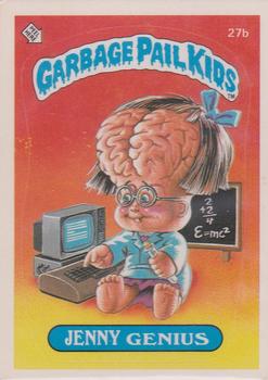 1985 Topps Garbage Pail Kids Series 1 #27b Jenny Genius Front