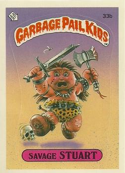 1985 Topps Garbage Pail Kids Series 1 #33b Savage Stuart Front