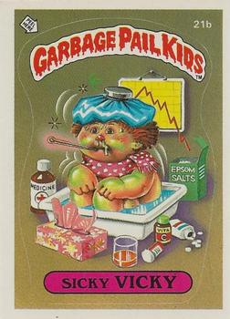 1985 Topps Garbage Pail Kids Series 1 - Matte Back #21b Sicky Vicky Front