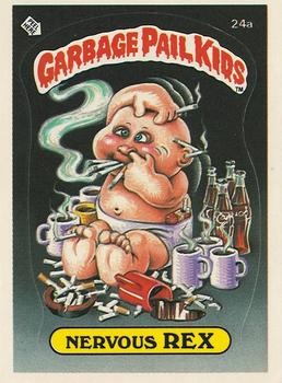 1985 Topps Garbage Pail Kids Series 1 - Matte Back #24a Nervous Rex Front