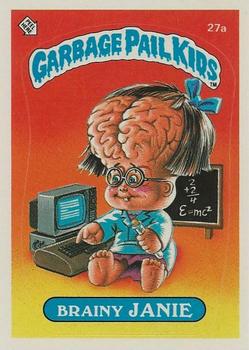 1985 Topps Garbage Pail Kids Series 1 - Matte Back #27a Brainy Janie Front