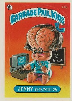 1985 Topps Garbage Pail Kids Series 1 - Matte Back #27b Jenny Genius Front
