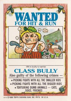 1986 Topps Garbage Pail Kids Series 3 #96a Distorted Dot Back