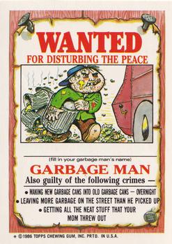 1986 Topps Garbage Pail Kids Series 3 #104a Silent Sandy Back