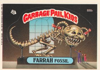 1986 Topps Garbage Pail Kids Series 3 #88b Farrah Fossil Front