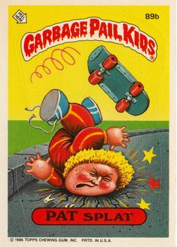 1986 Topps Garbage Pail Kids Series 3 #89b Pat Splat Front