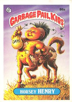 1986 Topps Garbage Pail Kids Series 3 #86a Horsey Henry Front