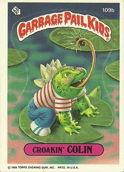 1986 Topps Garbage Pail Kids Series 3 #109b Croakin' Colin Front