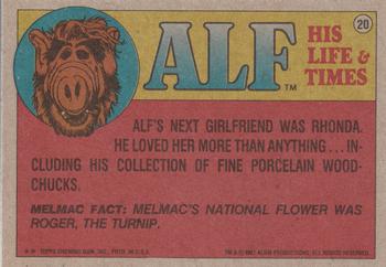 1987 Topps ALF #20 Alf, you can't dry dishes by putting them in the toaster Back