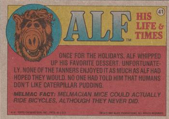 1987 Topps ALF #41 I Wanted A New Car For My Birthday...But This Is Ridiculous! Back