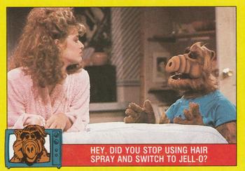1987 Topps ALF #44 Hey, did you stop using hair spray and switch to Jell-O? Front