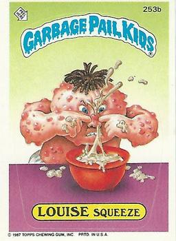 1987 Topps Garbage Pail Kids Series 7 #253b Louise Squeeze Front