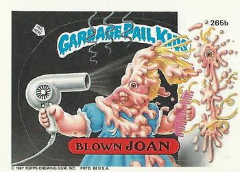 1987 Topps Garbage Pail Kids Series 7 #265b Blown Joan Front