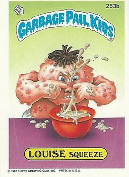 1987 Topps Garbage Pail Kids Series 7 #253b Louise Squeeze Front