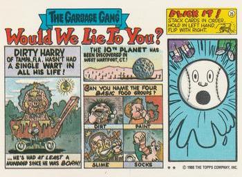 1988 Topps Garbage Pail Kids Series 14 #547a Cuckoo Clark Back