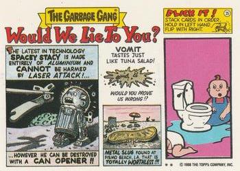 1988 Topps Garbage Pail Kids Series 14 #548a Walt to Wall Back